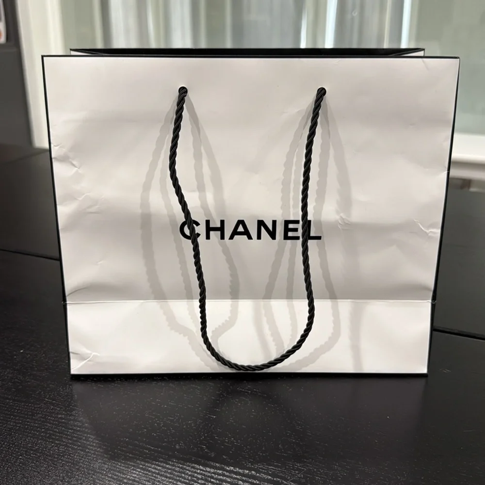 Chanel Classic White Shopping Gift Display Bag